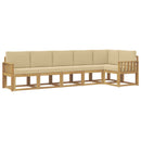 Udendørs sofagruppe 6 stk. Hvid og Beige Polyester