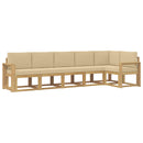 Udendørs sofagruppe 6 stk. Hvid og Beige Polyester