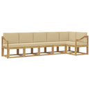 Udendørs sofagruppe 6 stk. Hvid og Beige Polyester