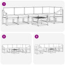 Udendørs sofagruppe med pude 7 pcs Hvid og lysegrå