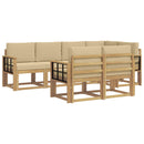 Udendørs sofagruppe 7 stk. Hvid og Beige Polyester