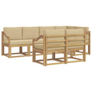 Udendørs sofagruppe 7 stk. Hvid og Beige Polyester
