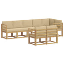 Udendørs sofagruppe 8 stk. Hvid og Beige Polyester