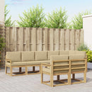 Udendørs sofagruppe 8 stk. Hvid og Beige Polyester