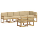 Udendørs sofagruppe 8 stk. Hvid og Beige Polyester