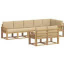 Udendørs sofagruppe 8 stk. Hvid og Beige Polyester