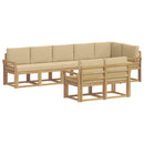 Udendørs sofagruppe 8 stk. Hvid og Beige Polyester