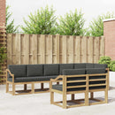 Udendørs sofagruppe med pude 8 pcs Hvid og antracit Polyester