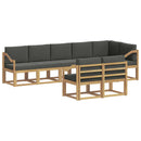 Udendørs sofagruppe med pude 8 pcs Hvid og antracit Polyester