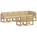Udendørs sofagruppe 8 stk. Hvid og Beige Polyester