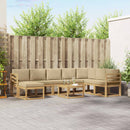 Udendørs sofagruppe med pude 9 pcs Hvid og Beige
