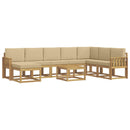Udendørs sofagruppe med pude 9 pcs Hvid og Beige