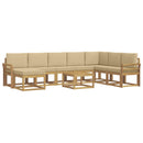 Udendørs sofagruppe med pude 9 pcs Hvid og Beige