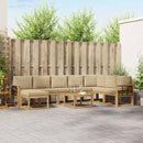 Udendørs sofagruppe med pude 9 pcs Hvid og Beige