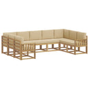 Udendørs sofagruppe 9 stk. Hvid og Beige