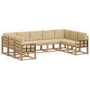 Udendørs sofagruppe 9 stk. Hvid og Beige