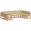 Udendørs sofagruppe 9 stk. Hvid og Beige
