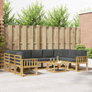 Udendørs sofagruppe 10 pcs Hvid og antracit 59 x 59 x 37 cm