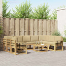 Udendørs sofagruppe 10 stk. Hvid og Beige Polyester