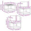 Udendørs sofagruppe 10 stk. Hvid og antracit Polyester