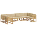Udendørs sofagruppe 10 stk. Hvid og Beige