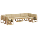 Udendørs sofagruppe 10 stk. Hvid og Beige