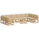 Udendørs sofagruppe 11 stk. Hvid og Beige