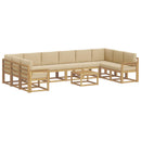 Udendørs sofagruppe 11 stk. Hvid og Beige