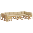 Udendørs sofagruppe 11 stk. Hvid og Beige