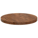 Bordplade Lys Brun Ø 40 x 2,5 cm Massivt Eg Træ