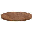 Bordplade Lys Brun Ø 60 x 2,5 cm Massivt Eg Træ