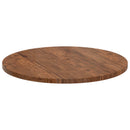 Bordplade Lys Brun Ø 70 x 2,5 cm Massivt Eg Træ