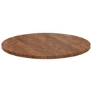 Bordplade Lys Brun Ø 80 x 2,5 cm Massivt Eg Træ