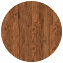 Bordplade Lys Brun Ø 80 x 2,5 cm Massivt Eg Træ