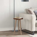 Bordplade Mørk Brun Ø 30 x 2,5 cm Massivt Eg Træ