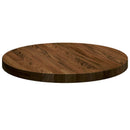 Bordplade Mørk Brun Ø 40 x 2,5 cm Massivt Eg Træ