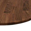 Bordplade Mørk Brun Ø 60 x 2,5 cm Massivt Eg Træ