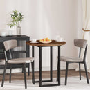 Bordplade Mørk Brun Ø 70 x 2,5 cm Massivt Eg Træ