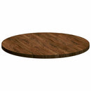 Bordplade Mørk Brun Ø 70 x 2,5 cm Massivt Eg Træ