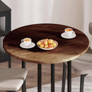 Bordplade Mørk Brun Ø 90 x 2,5 cm Massivt Eg Træ