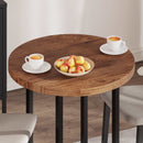 Bordplade Lys Brun Ø 70 x 4 cm Massivt Eg Træ
