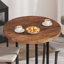 Bordplade Lys Brun Ø 90 x 4 cm Massivt Eg Træ