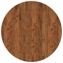 Bordplade Lys Brun Ø 90 x 4 cm Massivt Eg Træ