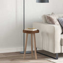 Bordplade Mørk Brun Ø 30 x 4 cm Massivt Eg Træ