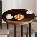 Bordplade Mørk Brun Ø 70 x 4 cm Massivt Eg Træ