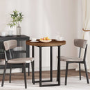 Bordplade Mørk Brun Ø 70 x 4 cm Massivt Eg Træ