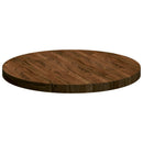 Bordplade Mørk Brun Ø 70 x 4 cm Massivt Eg Træ