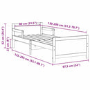 Sengestel med hovedgærde Hvid 80 x 200 cm Konstrueret træ
