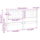 Polstret sengegavl med hovedgærde Brun 150 cm Massiv fyrretræ