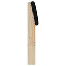 Polstret sengegavl Sort 150 cm Massiv fyrretræ
